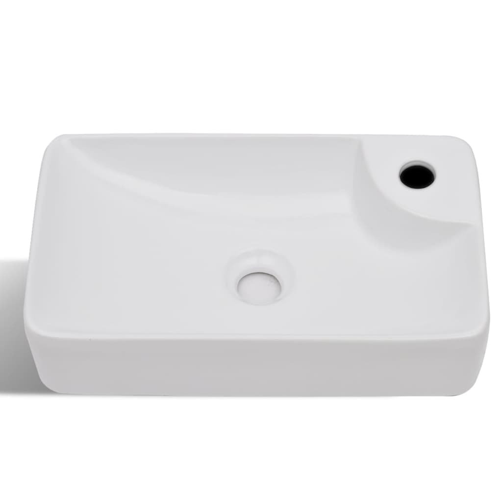 Wrought Studio™ Chadwicks 9.8'' White Ceramic Rectangular Vessel