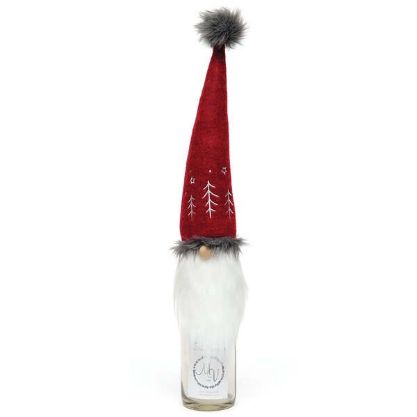 Mud Pie H9 Home Holiday Bar 11" Christmas Gnome Wine Bottle Topper 48600012 