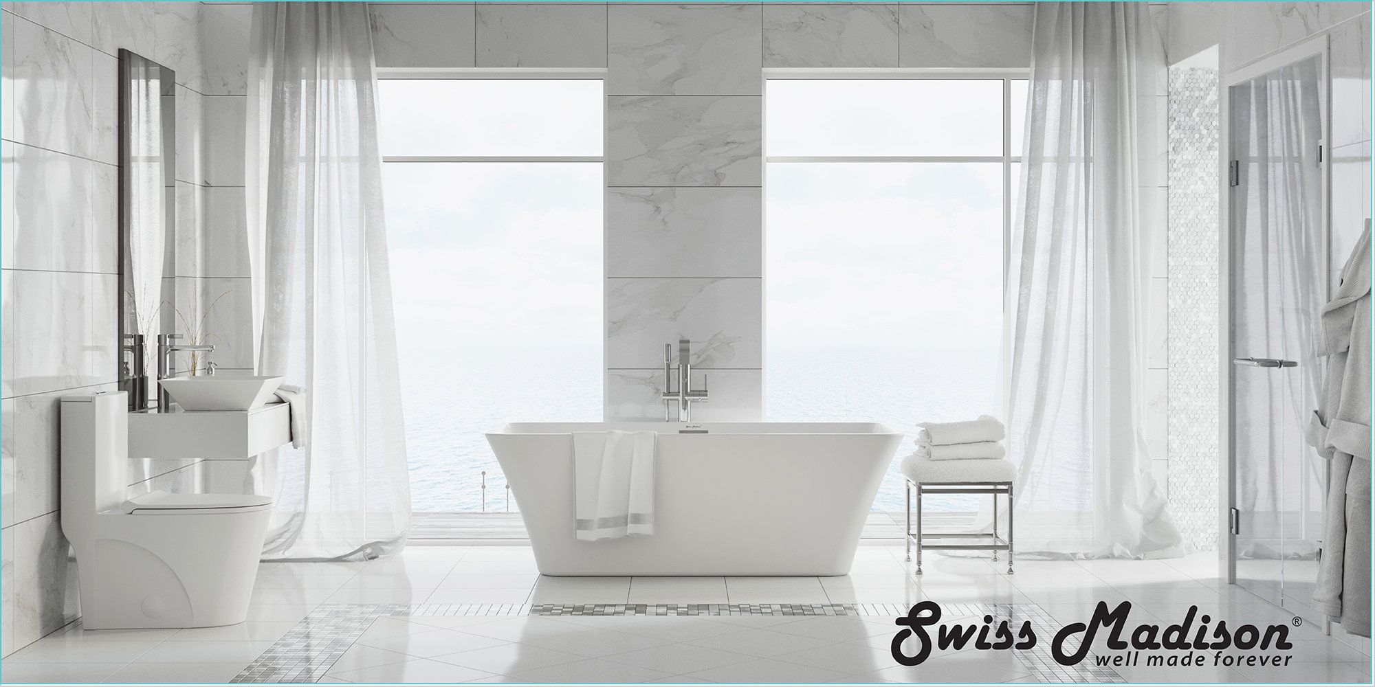 Swiss Madison Hugo 1.6 Gallons Per Minute GPF Elongated Comfort Height