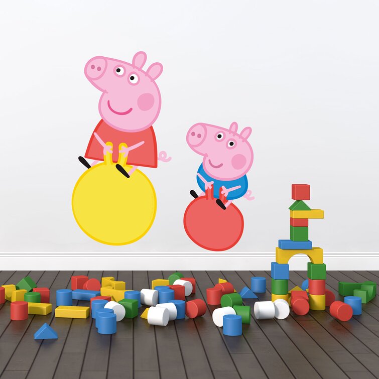 Peppa Pig and George splosh wall stickerOfficial Peppa Pig wall stickers 