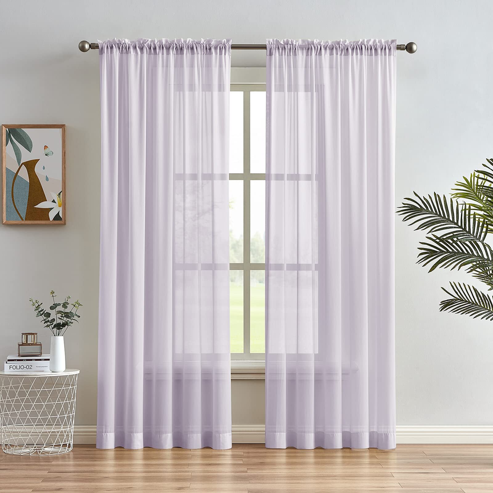 Eider & Ivory™ Ea Checkered Sheer Single Curtain Panel | Wayfair