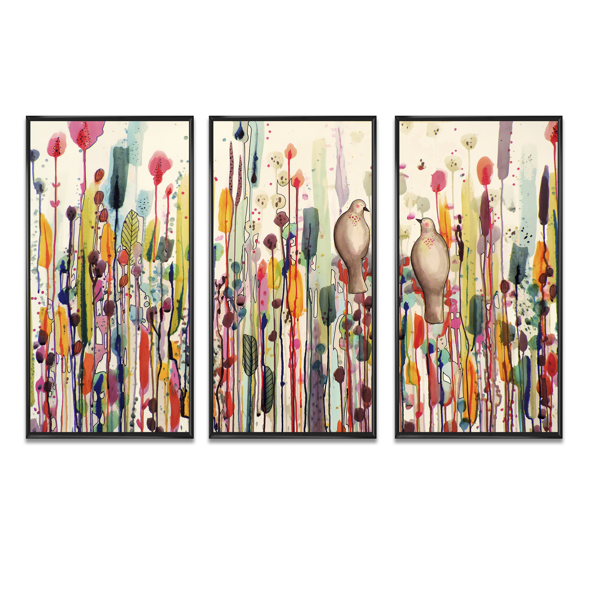 Winston Porter 3 Piece Picture Frame Print on Canvas Wayfair