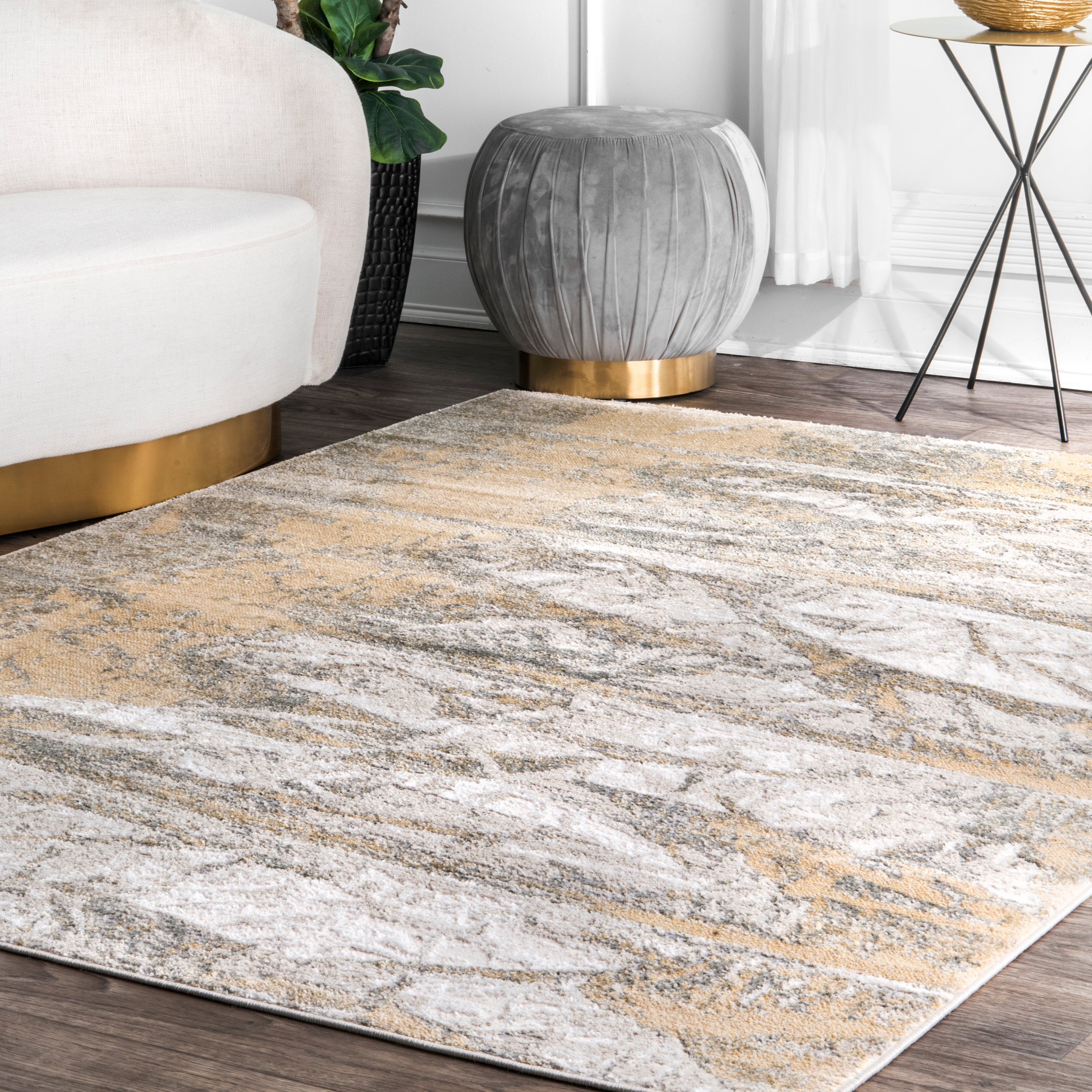 Williston Forge Rosen Gold Rug Reviews Wayfair