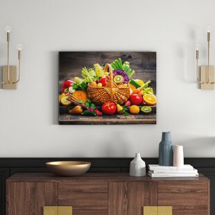 Leinwandbild 5 tlg 200x100cm Essen Küche Ei Obst Bilder Leinwand Bild 9YA830 
