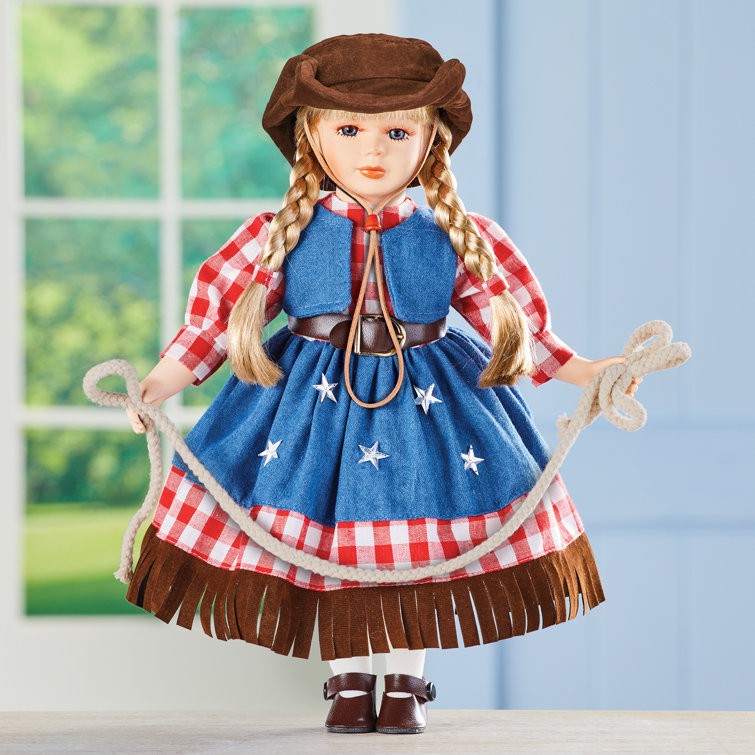 cowgirl porcelain doll