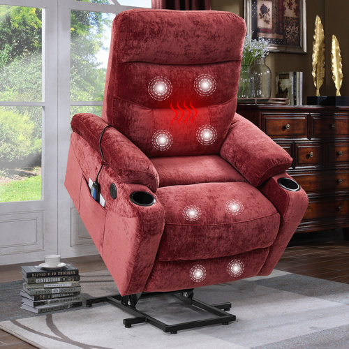 Ebern Designs Power Reclining Heated Massage Chair & Reviews | Wayfair