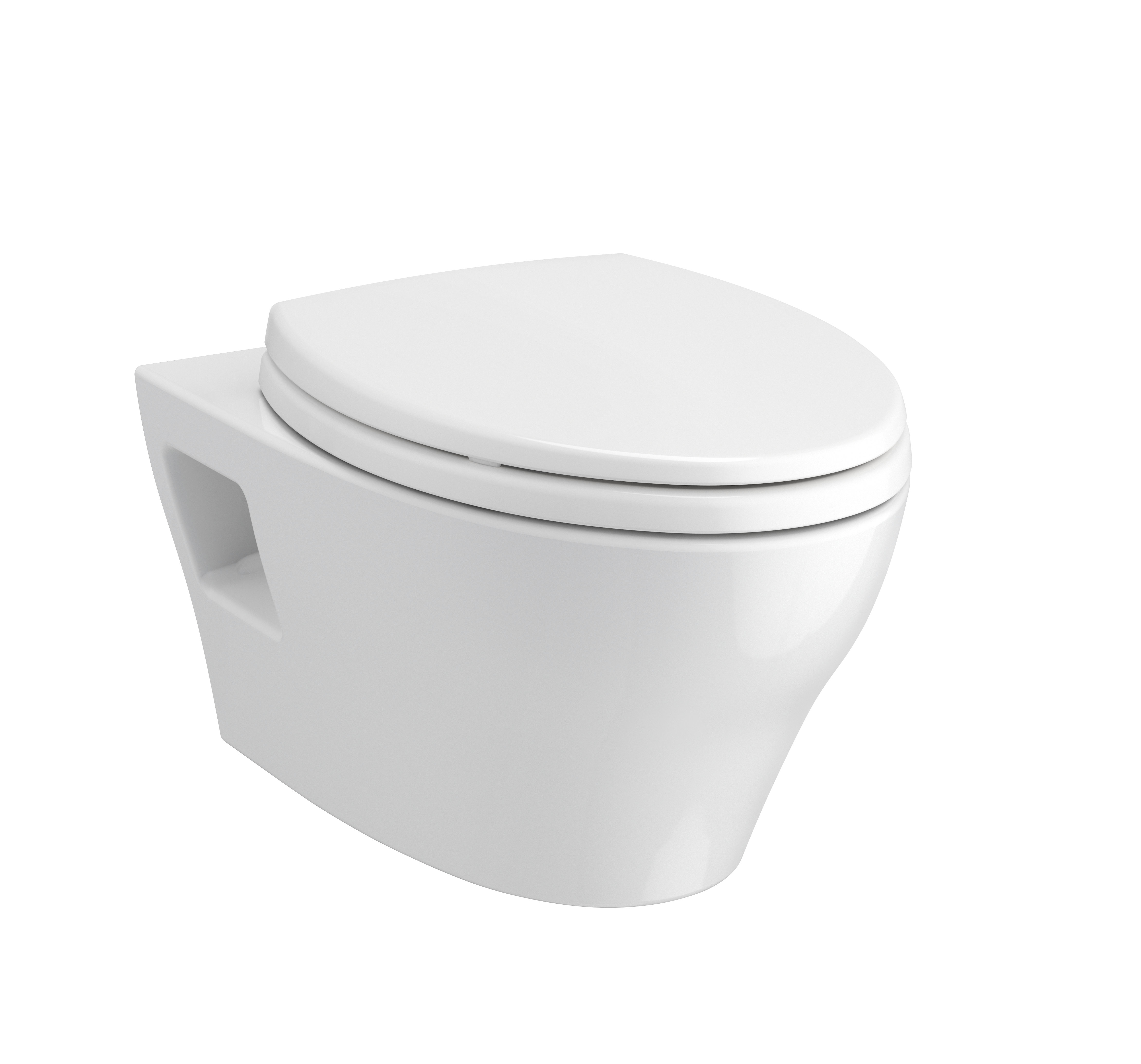 Square Wall Hung Mounted Toilet Bowl Size 22 L x 14.5 W x 16 Inches H 