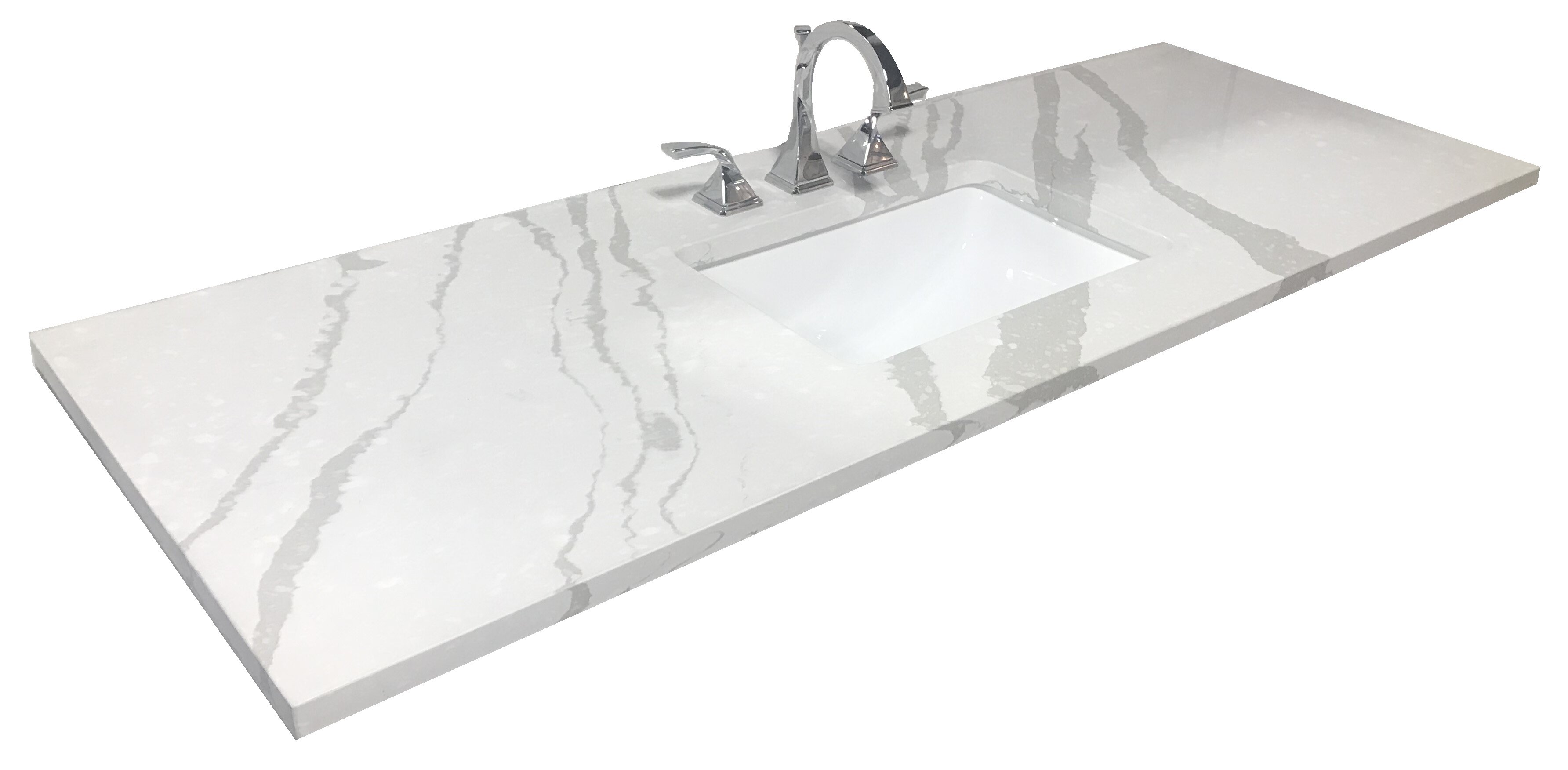 Opuesto Llevar Una oración Vazelli 43.5'' Quartz Single Bathroom Vanity Top in Polished with Sink |  Wayfair