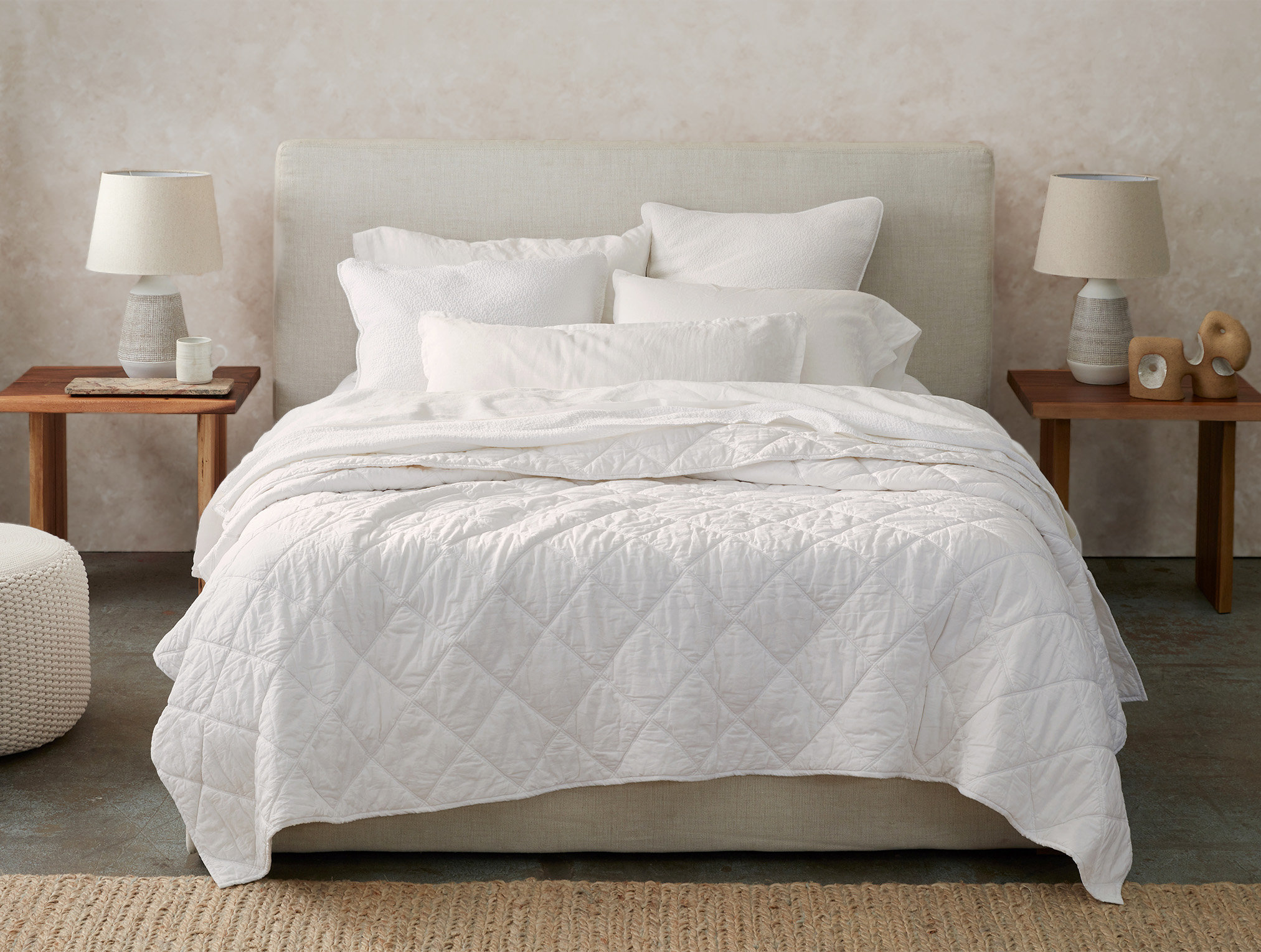 Coyuchi Diamond-Stitched Organic 100 
