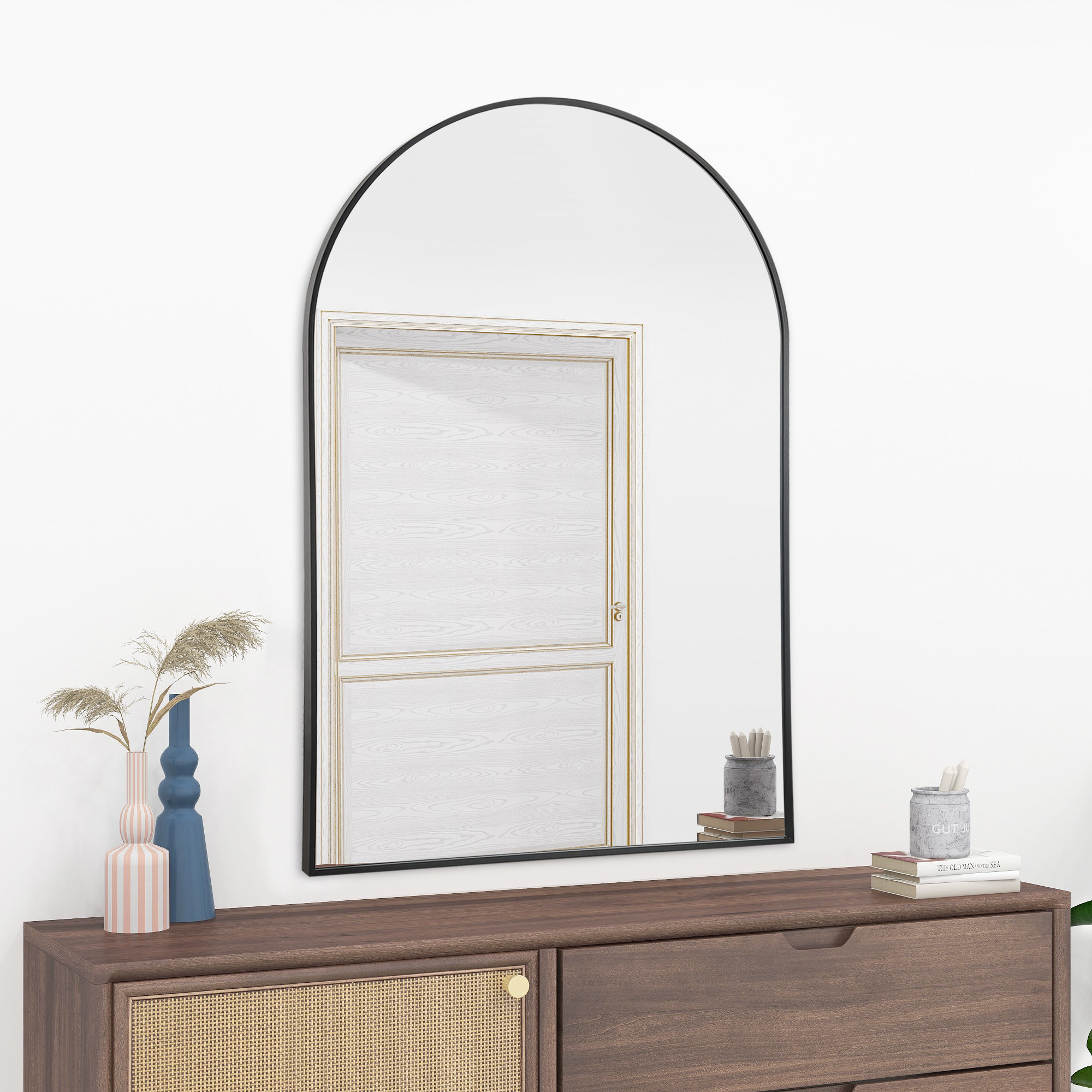 Latitude Run® Fortescue Arch Metal Wall Mirror & Reviews Wayfair