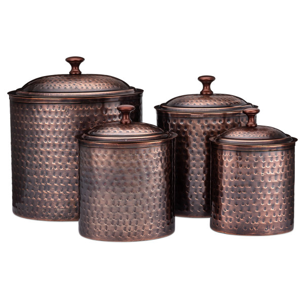 Hammered Copper Canister Set | Wayfair