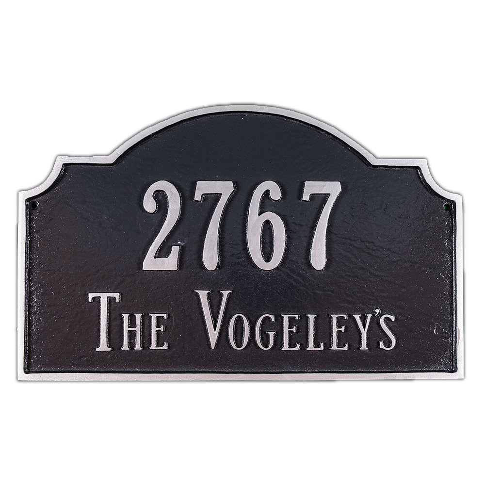 Montague Metal Products Vanderbilt 2Line Wall Address Plaque & Reviews