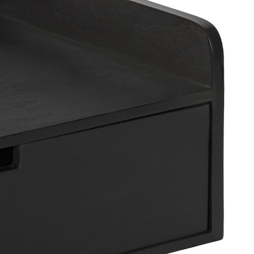 Mercury Row® Casiano Poplar Solid Wood Accent Shelf with Drawer ...