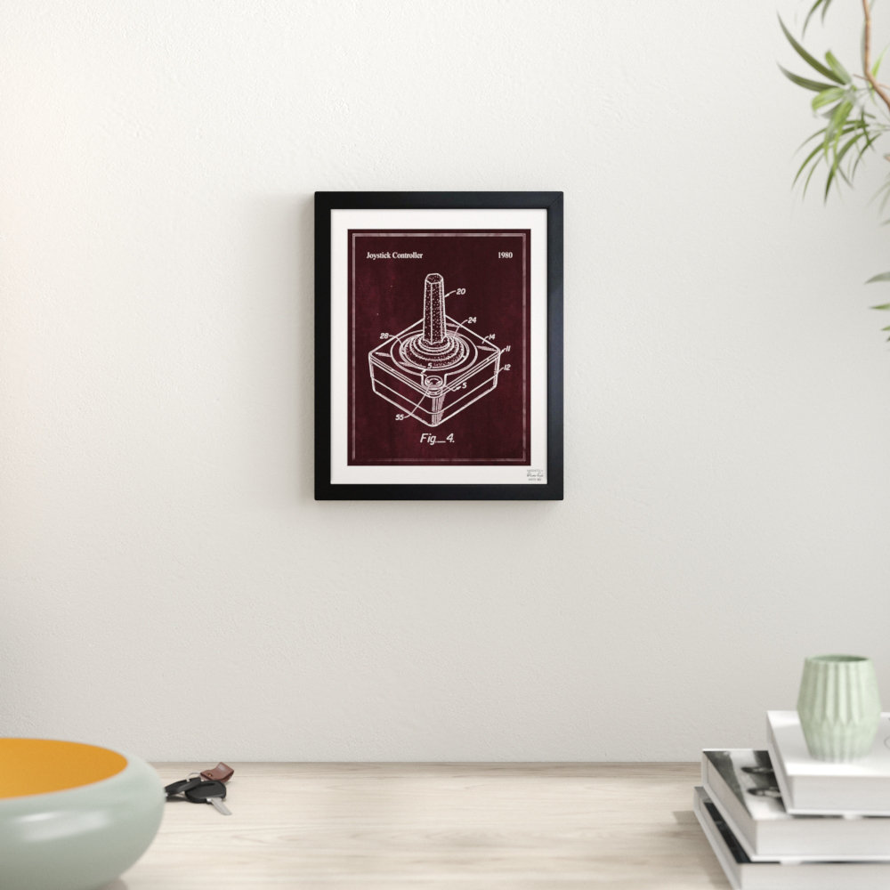 East Urban Home Gerahmtes Poster Joystick 1980