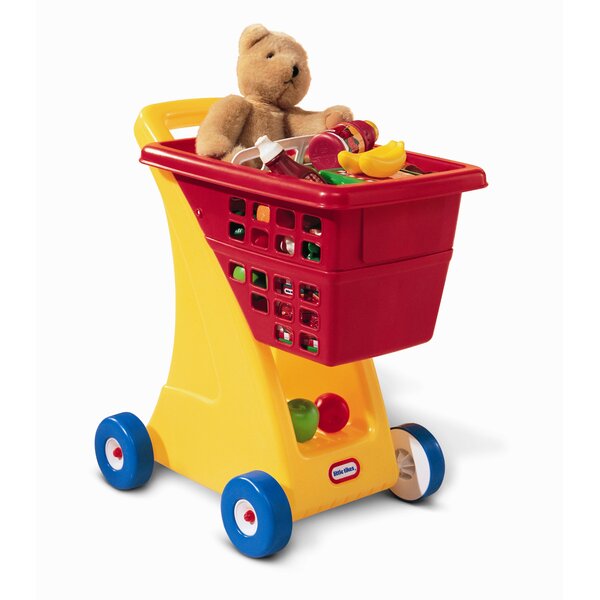 Kids and Toddler Pretend Play Shopping Cart With Groceries Durable Metal Sturdy for sale online 
