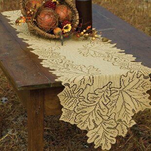 TABLE  RUNNER 14X36 ITEM 4182 HERITAGE LACE GREEN & WHITE POINSETTIA CHRISTMAS 