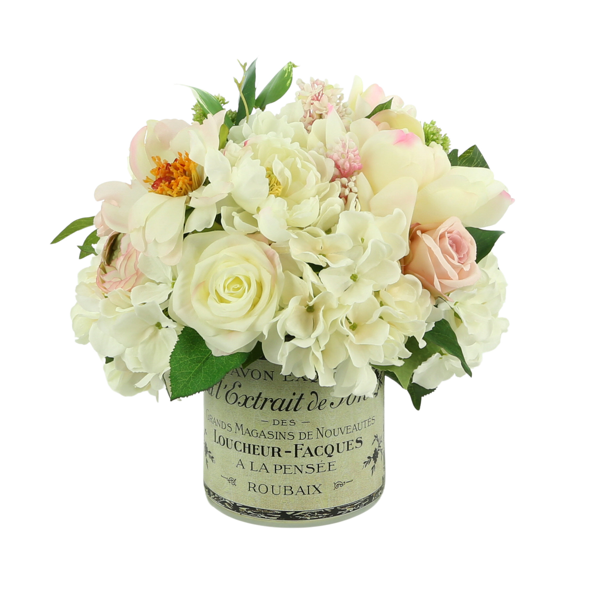 Creative Displays, Inc. Mixed Peony and Hydrangea Floral Arrangement in  Vase & Reviews | Perigold