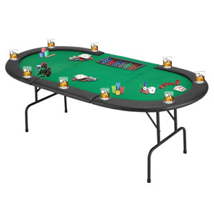 Fits Most Tables up to 84 Inches Long and 42 Inches Wide! Deluxe Black Vinyl Holdem Poker Table Cover 