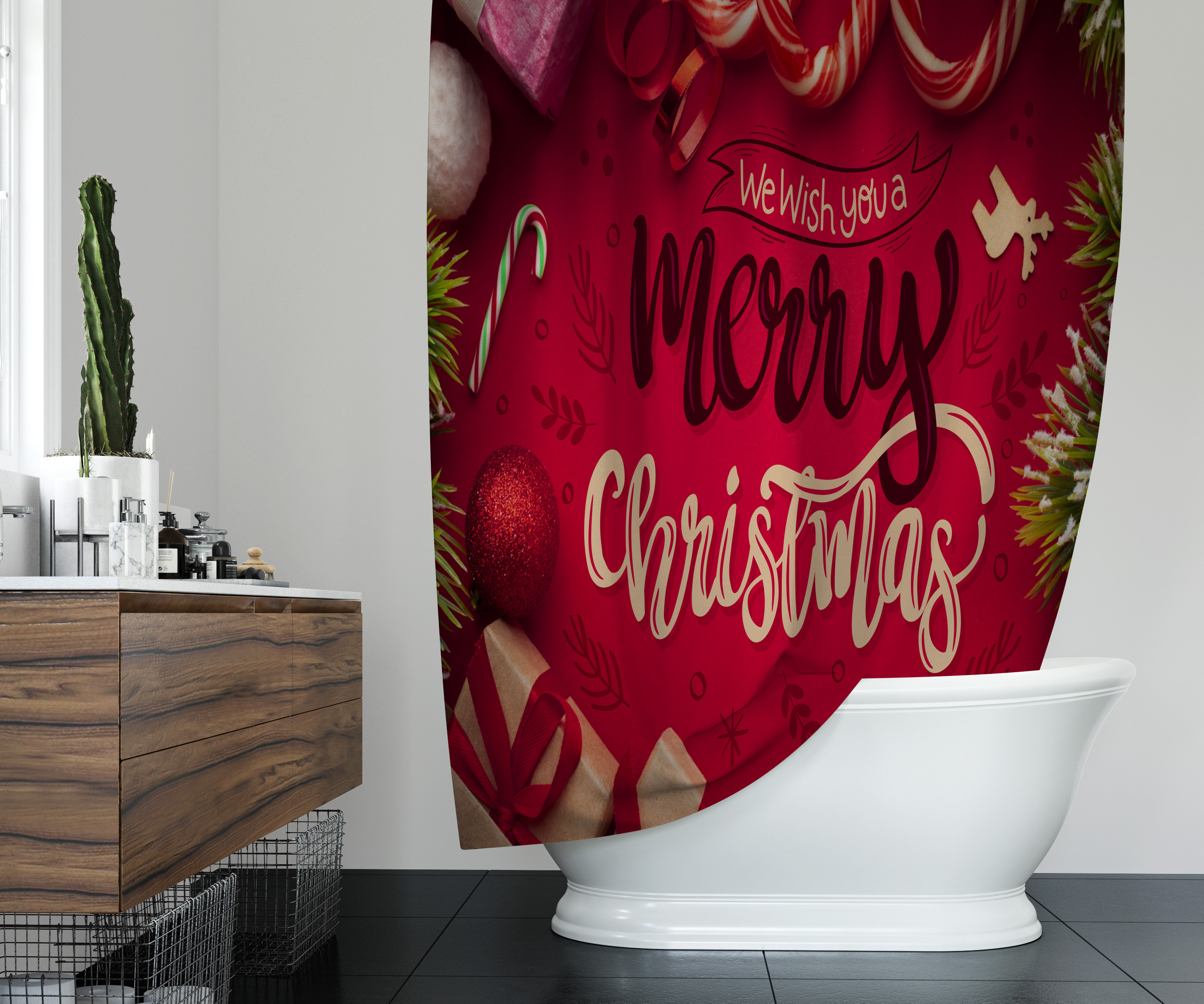 The Holiday Aisle® Single Shower Curtain Wayfair