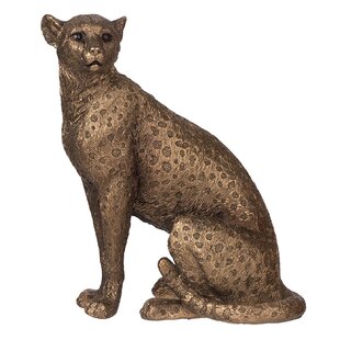 Ceramic LEOPARD Spotted Cat Coloured Ornament Beautiful Curio Display Animal 