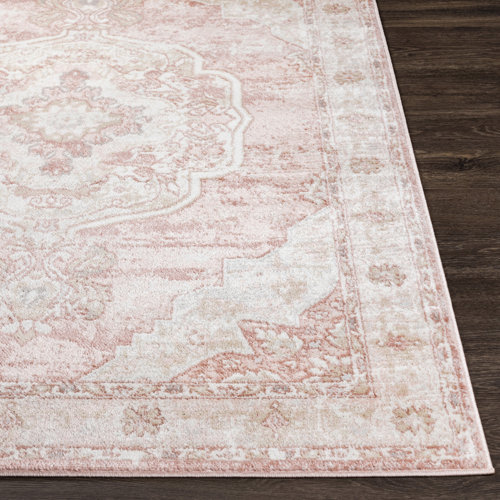 World Menagerie Brick Performance Pink/Cream Rug & Reviews | Wayfair