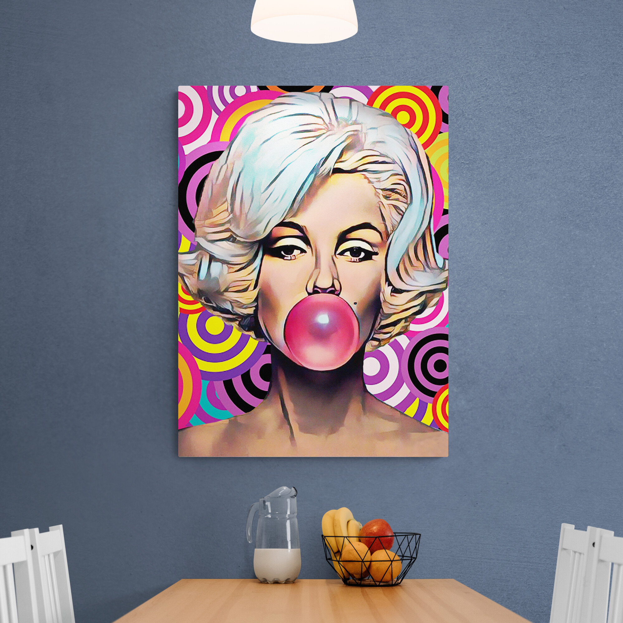 Fab Canvas Marilyn Monroe - Bubble Gum - Wrapped Canvas Graphic Art ...