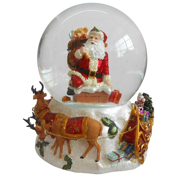 Merry Christmas Santa Claus Delivering Presents in his sleigh Coin With Reindeer Silver Trim