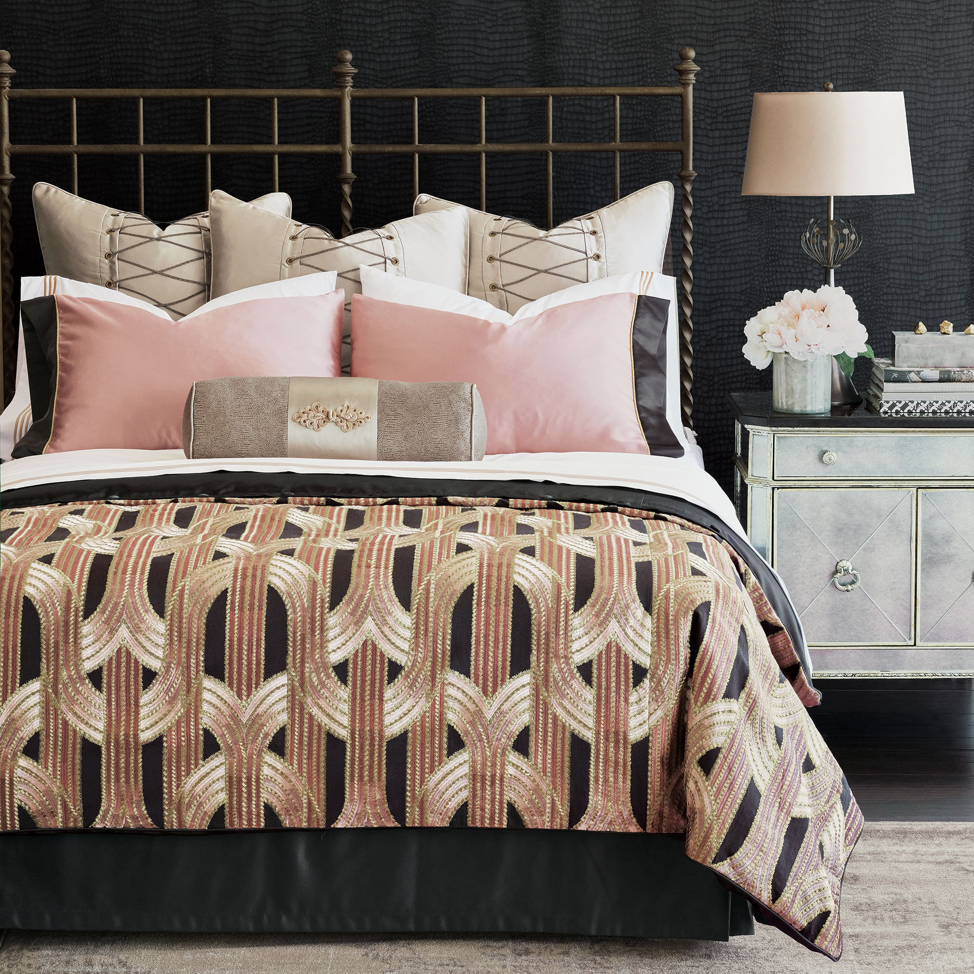 Eastern Accents Arwen Rose Gold HandTacked Comforter Wayfair