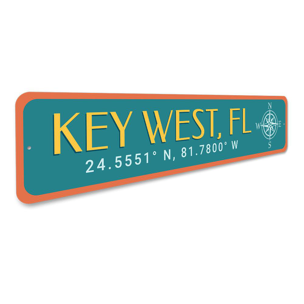 Lizton Sign Shop, Inc Key West Coordinates Aluminum Sign Wayfair