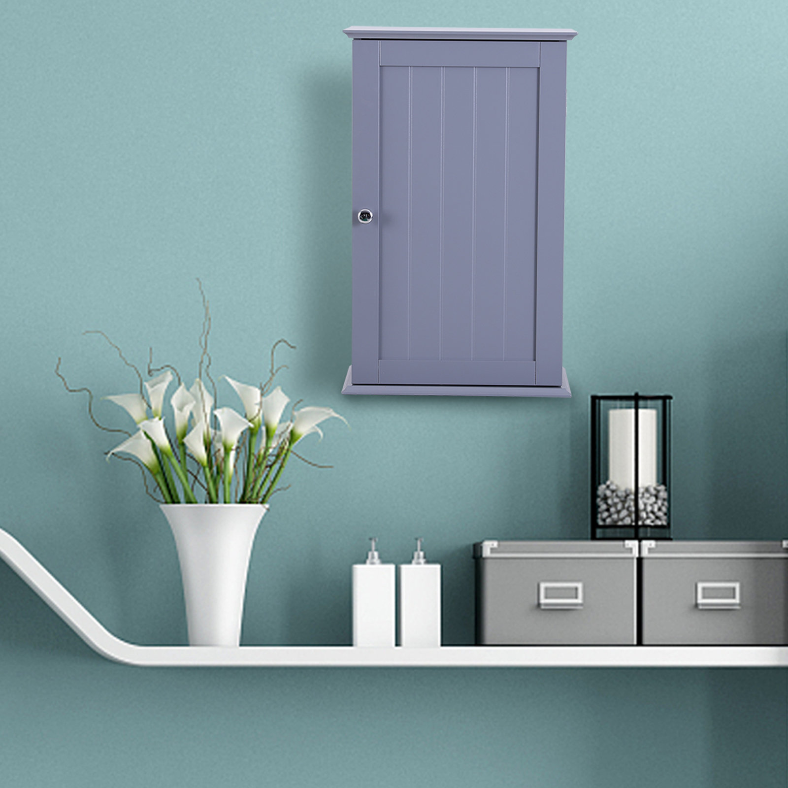 Red Barrel Studio® Single Door Bathroom Wall Mounted Bathroom