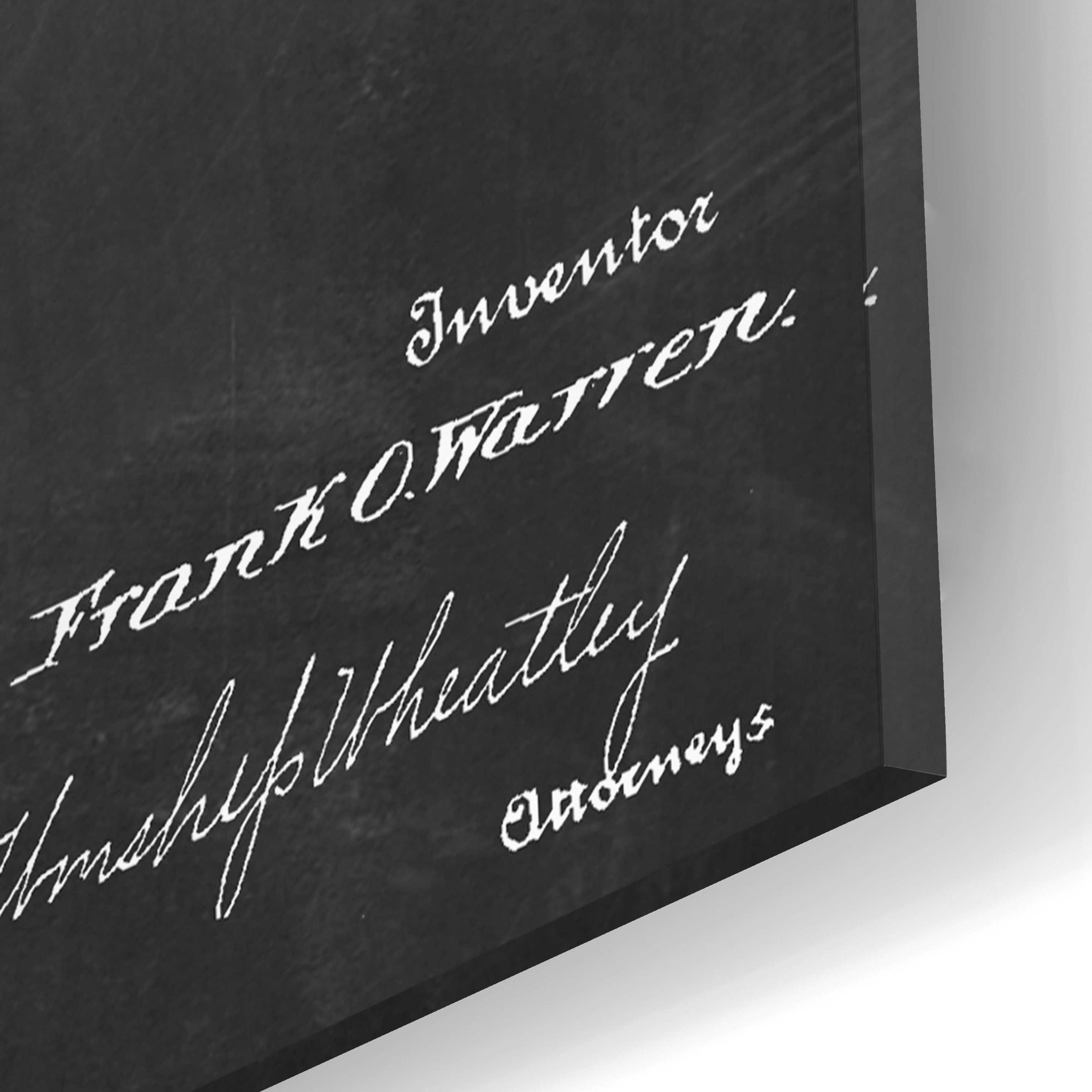 17 Stories Vintage Key Blueprint Patent Chalkboard Unframed Graphic