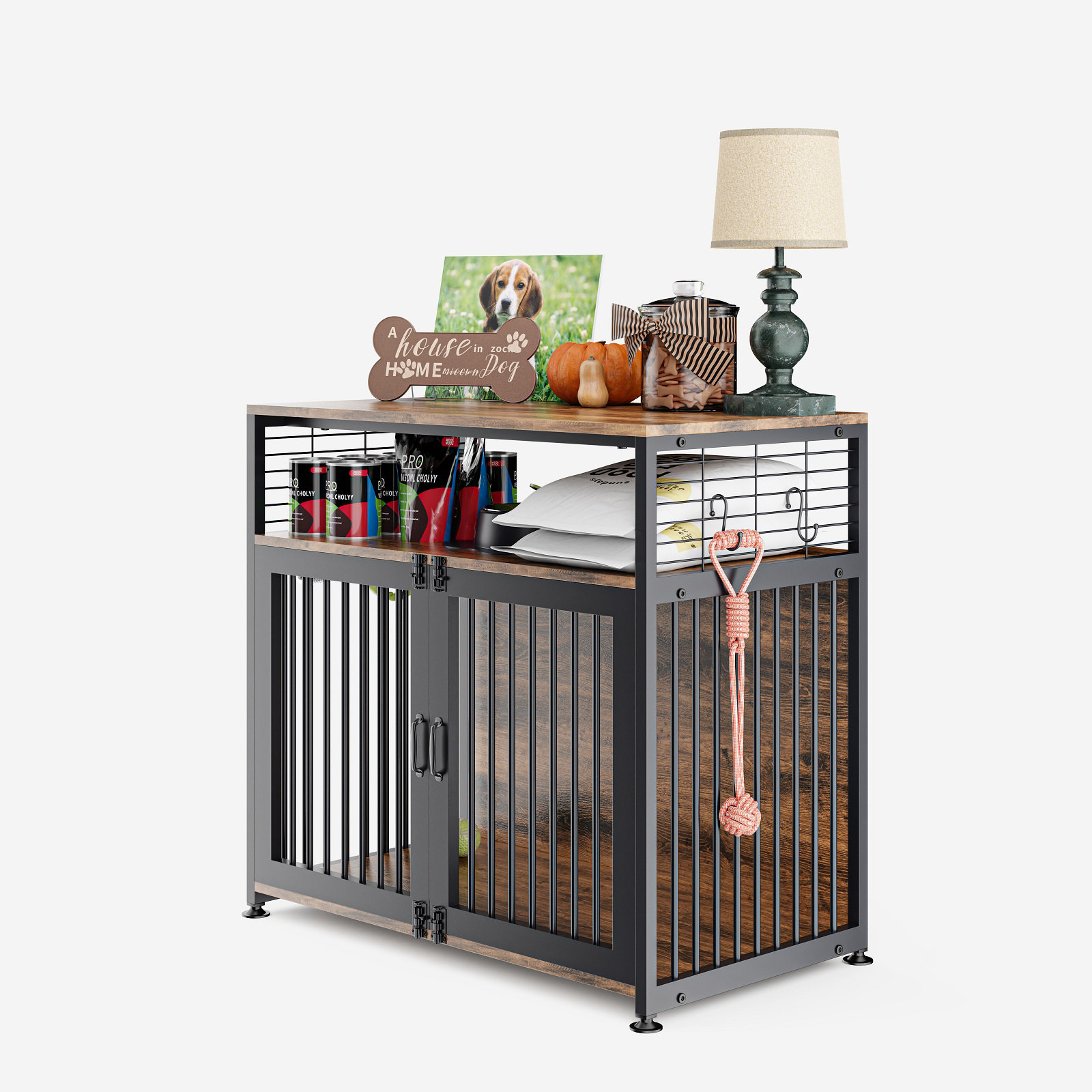 Tucker Murphy Pet™ Charne Dog Crate Furniture, Metal Kennels with