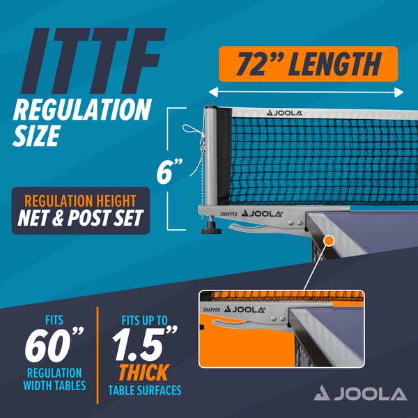 New IPONG_31013 JOOLA Snapper Table Tennis Net and Post Recreational net set 