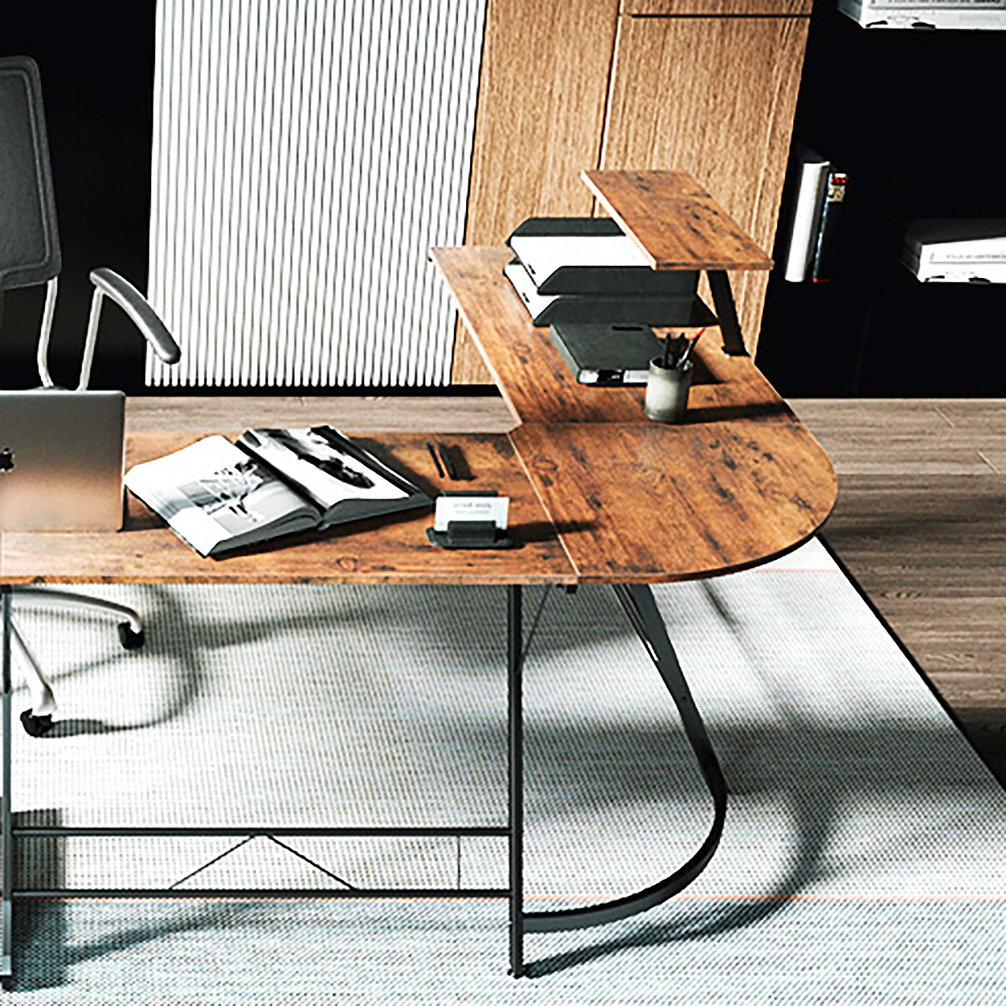 Inbox Zero LShaped Desk & Reviews Wayfair