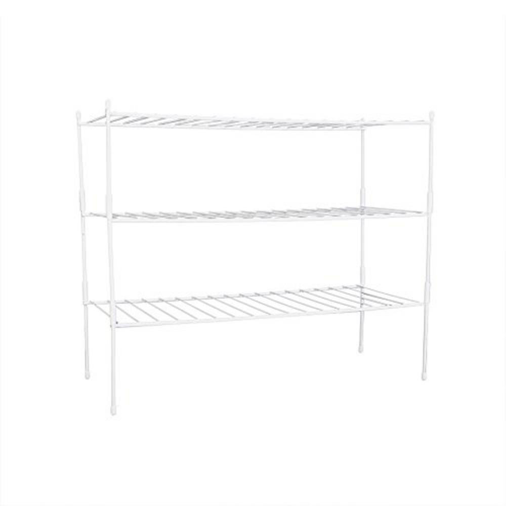 Panacea 12 Pairs White Metal Shoe Rack & Reviews | Wayfair