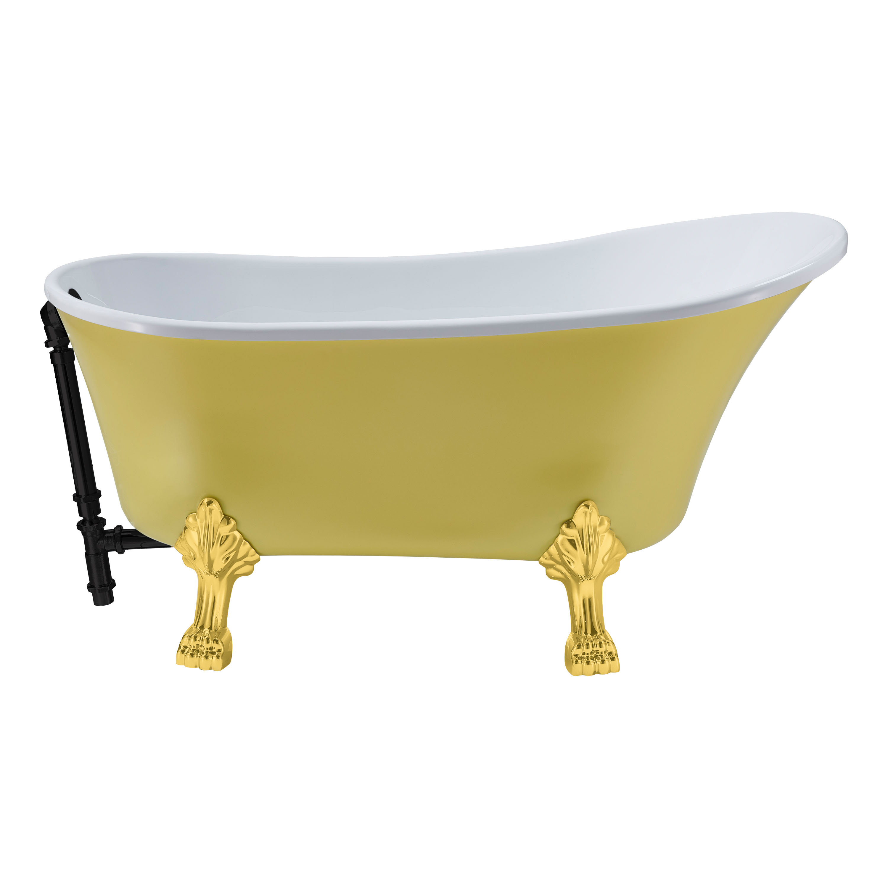StreamlineBath 55" Streamline N354GLDBL Clawfoot Tub With External