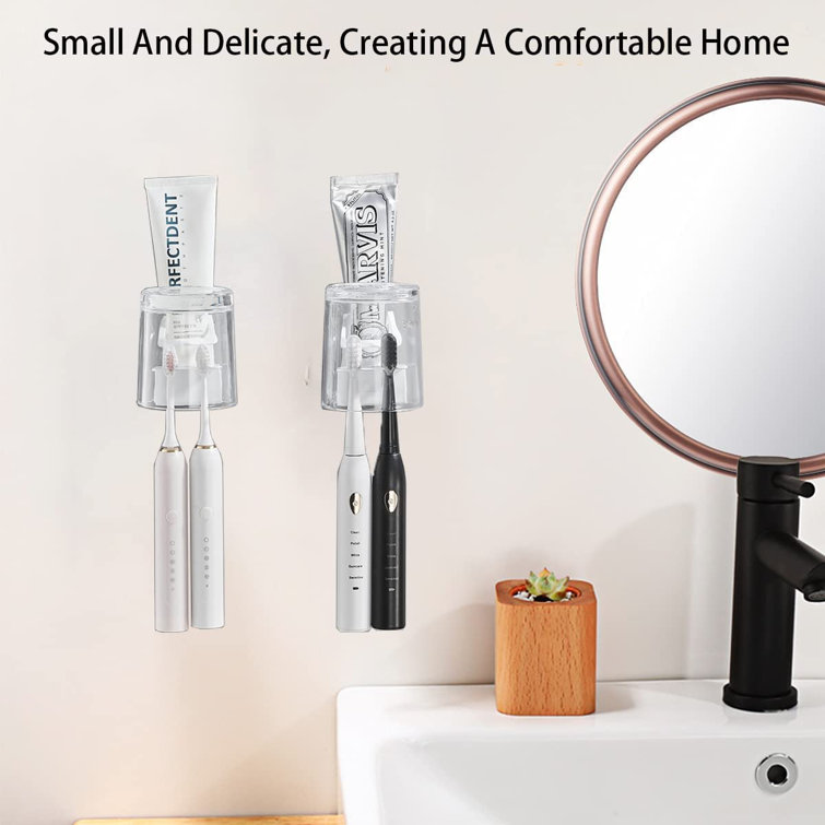 Wall Mounted Stainless Steel Bathroom Toothbrush and Toothpaste Holder 