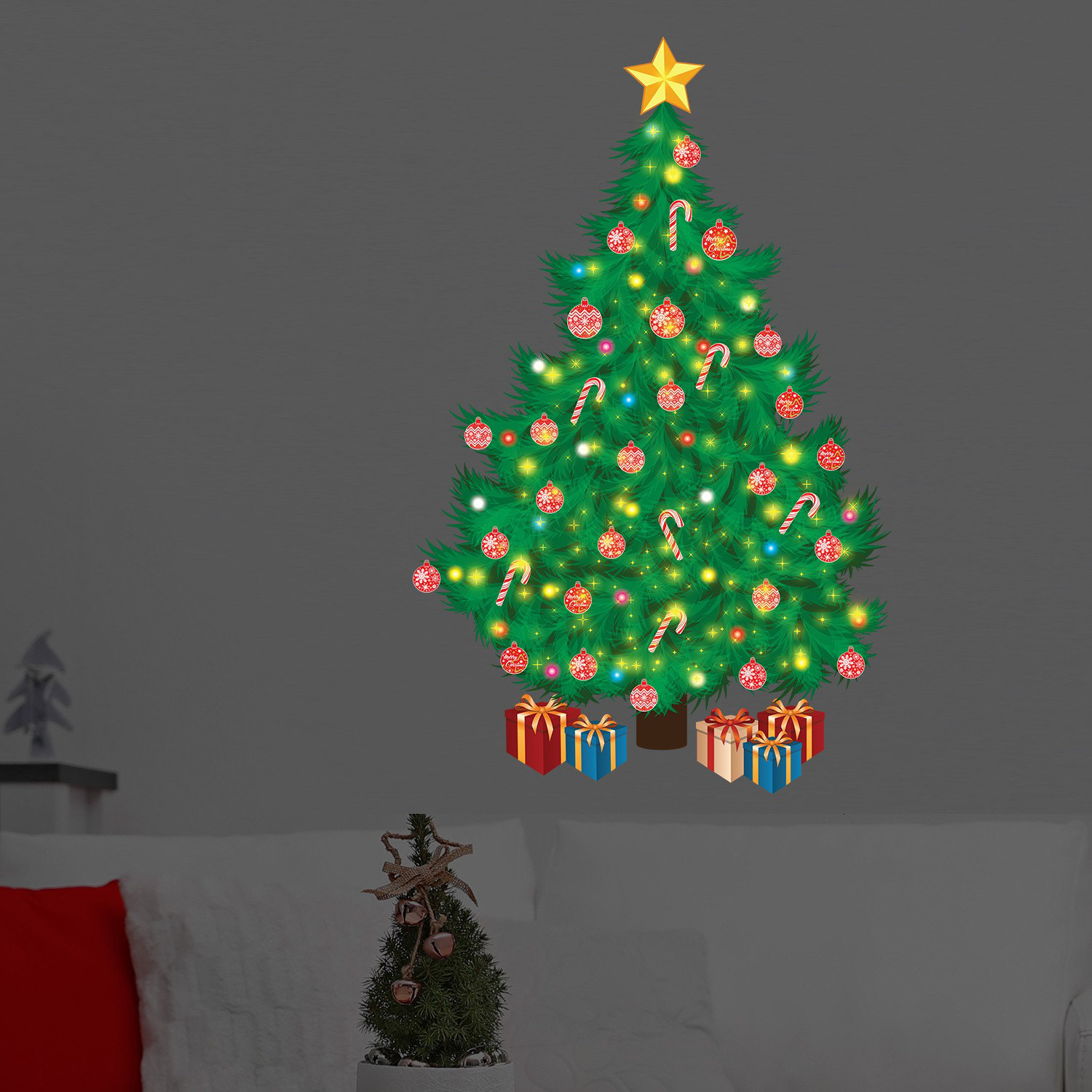 The Holiday Aisle® Magic Traditional Looking Christmas Tree Wall Decal & Reviews - Wayfair Canada