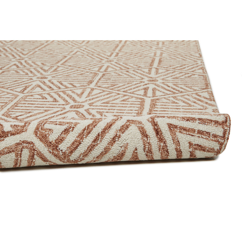George Oliver Haycraft Handmade Wool Rust Rug | Wayfair