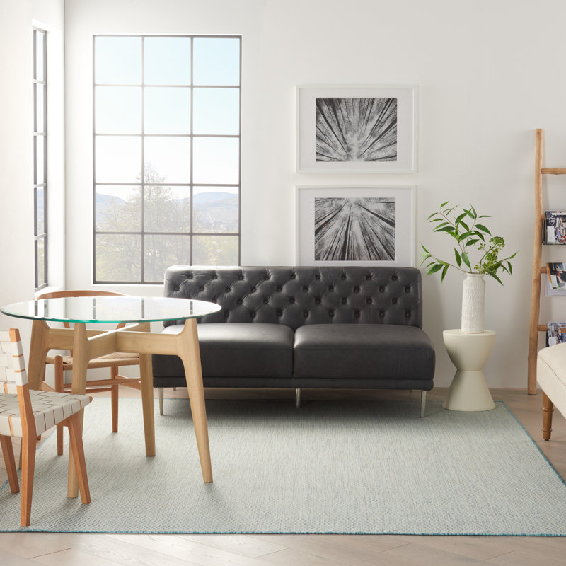 Bay Isle Home Mcdade Ivory/Aqua Blue Indoor/Outdoor Rug & Reviews | Wayfair