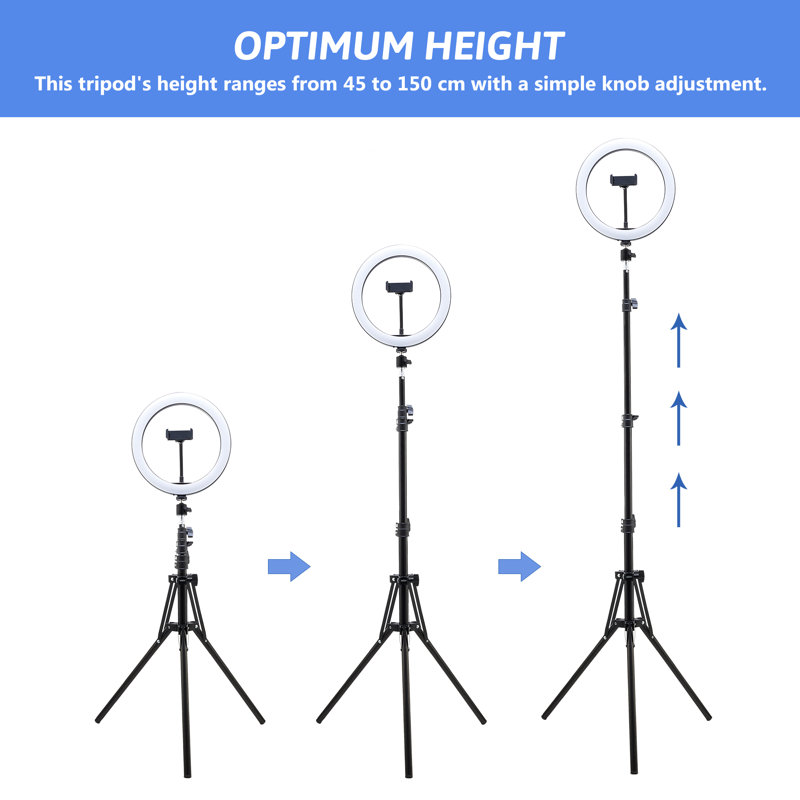 CO-Z Dimmable Ring Lighting Kit Tripod with Light Stand & Reviews | Wayfair
