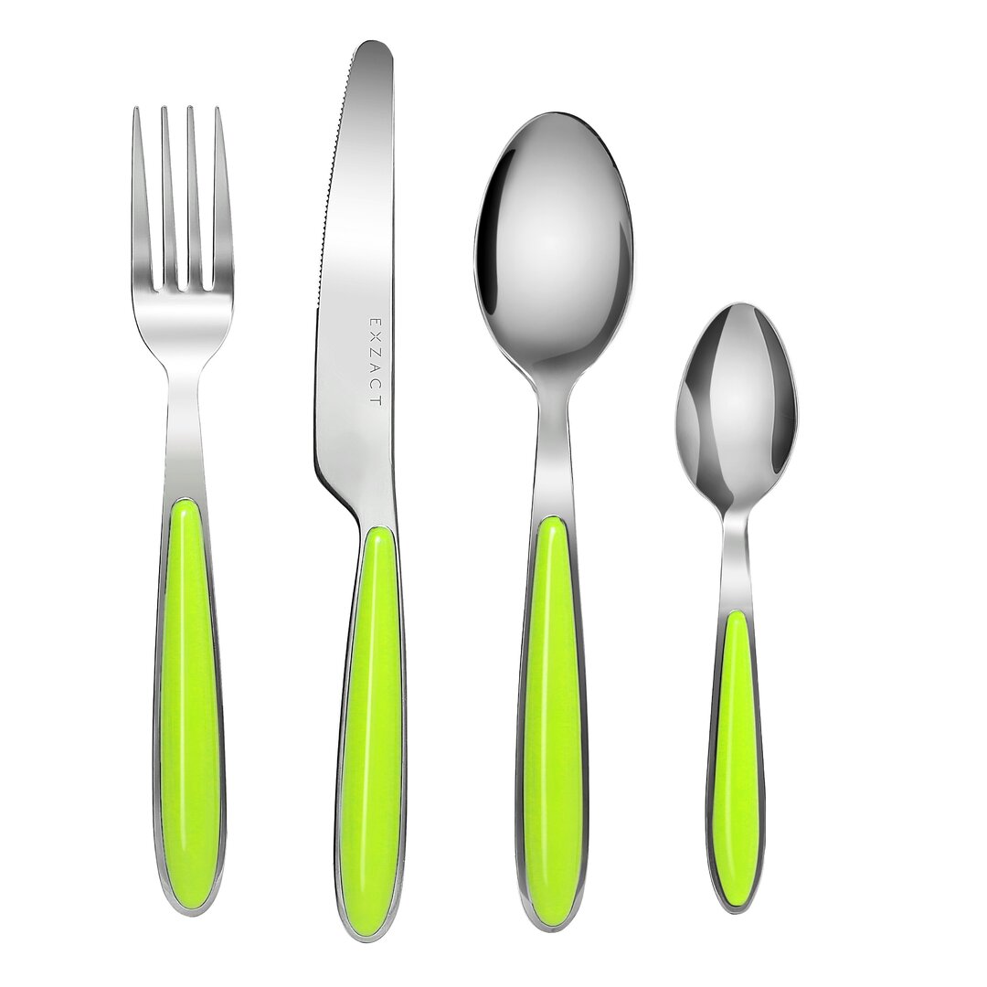 Cutlery 24 Piece Cutlery Set, Service for 6 green