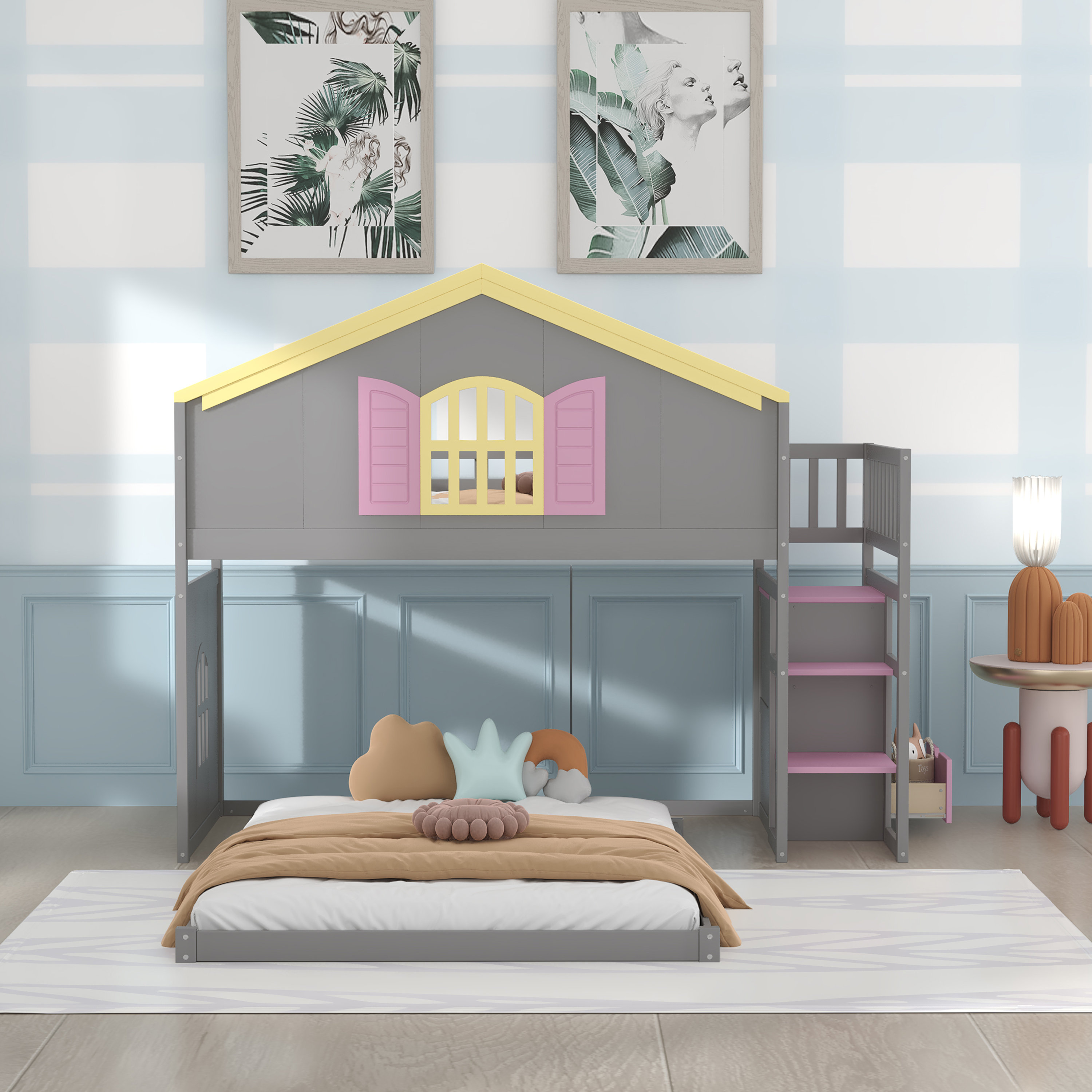 Harper Orchard Ludington Twin Over Full LShaped Bunk Beds by Harper