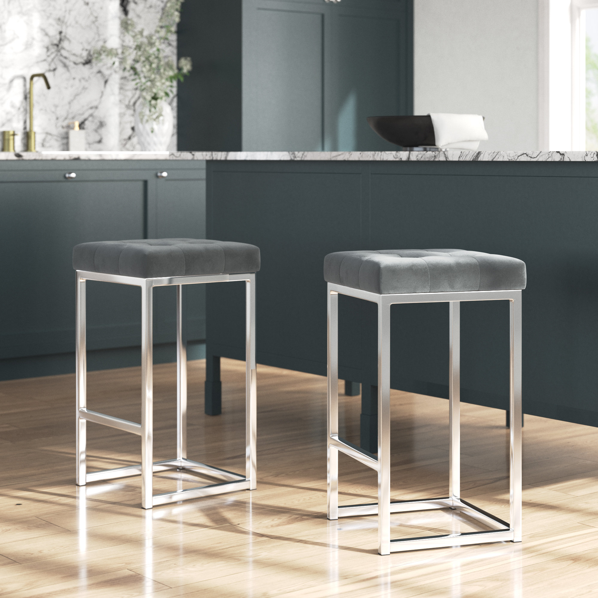 Wade Logan® 26.5 Inch Bar Stools & Reviews Wayfair