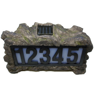 Solar Lighted Address Signs House Number For House Street Mailbox Outdoor C6Z3