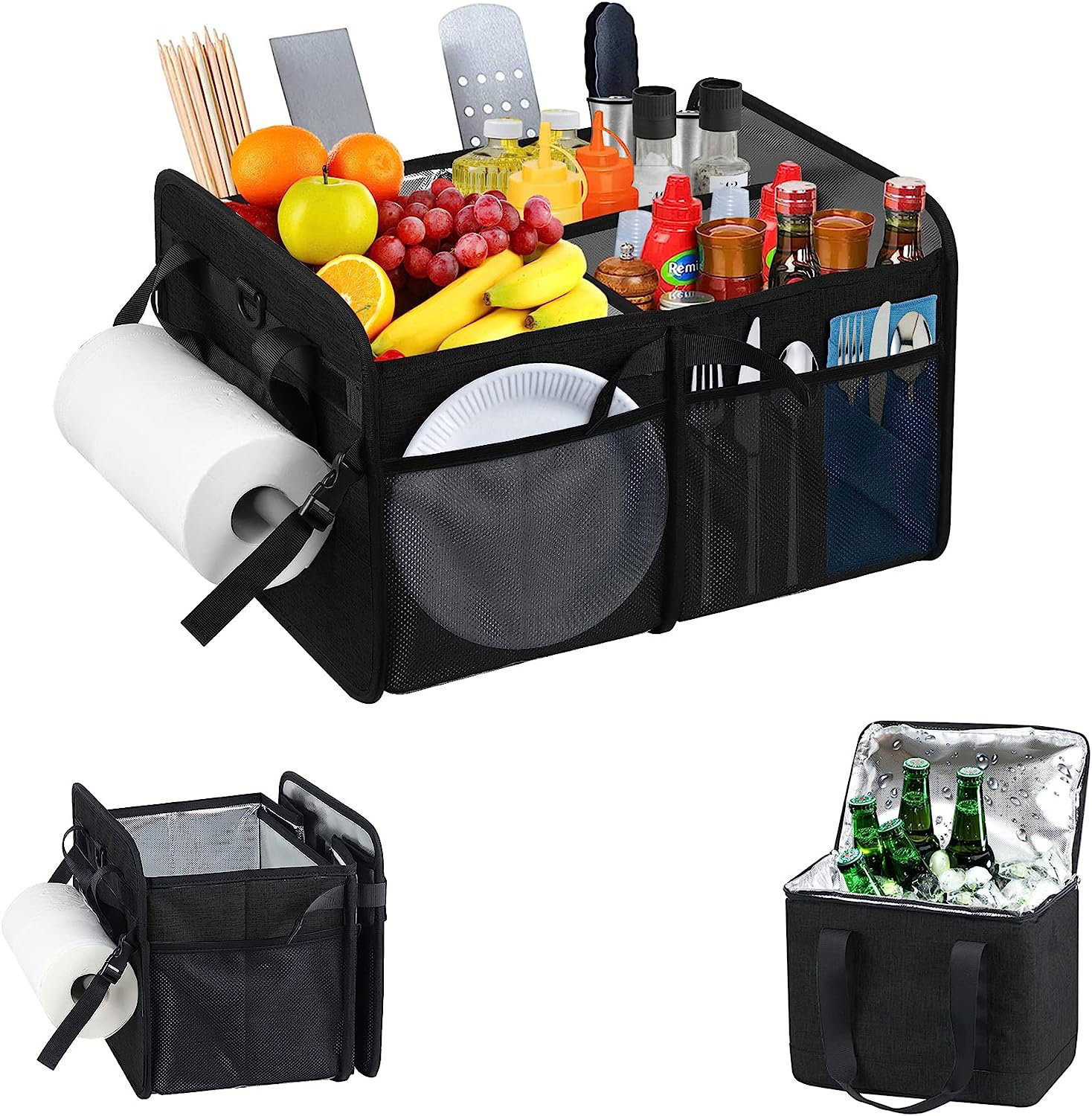 Arlmont & Co. Grill Rack, Large Grill Rack With Paper Towel Holder ...