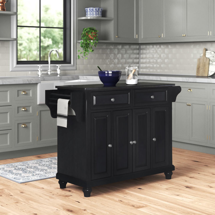 Three Posts™ Van 51.5'' Wide Rolling Kitchen Island with ...