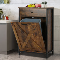 Wayfair | Wood Kitchen Trash Cans & Recycling You'll Love in 2022