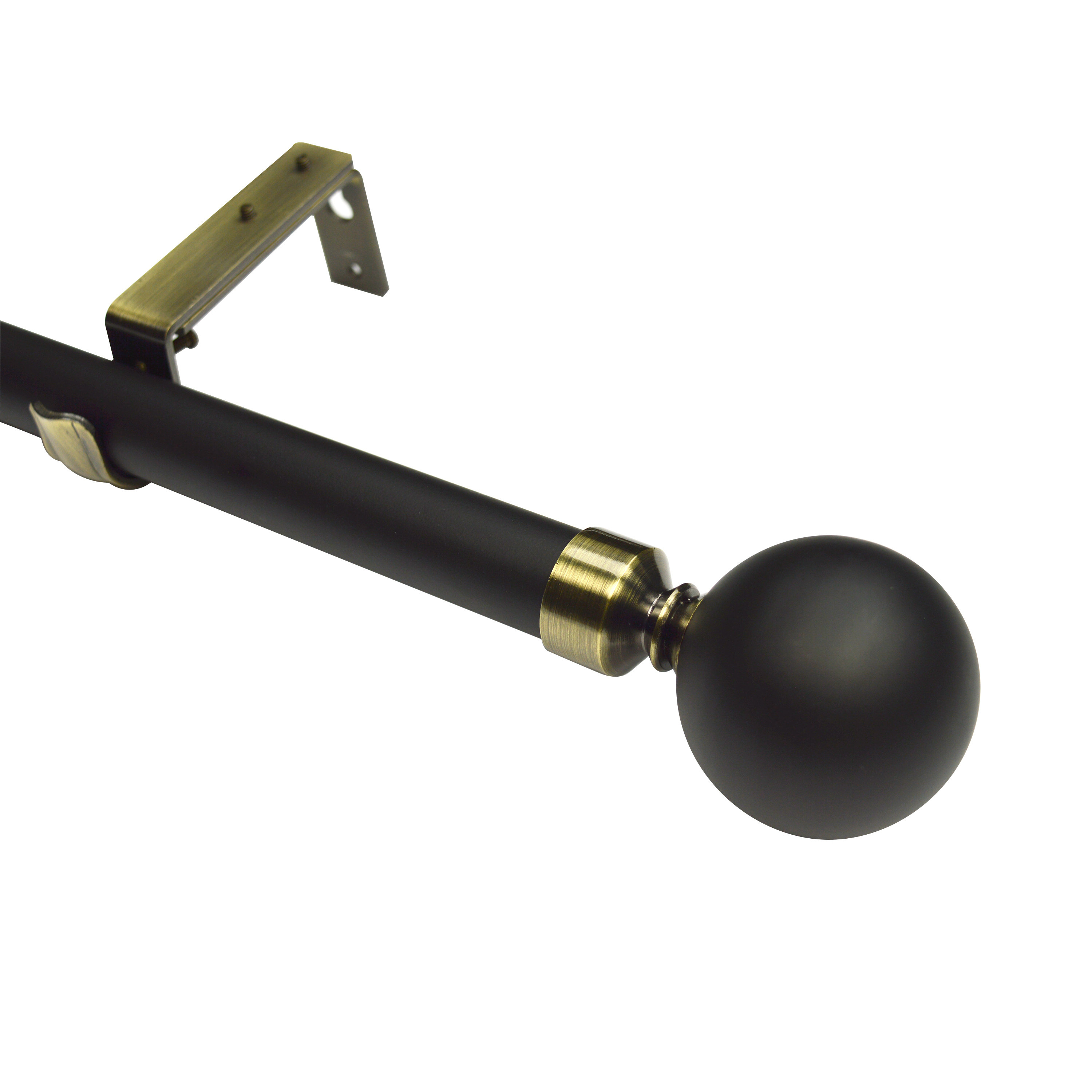 Winston Porter Padmini Ball Single Curtain Rod & Hardware Set Wayfair
