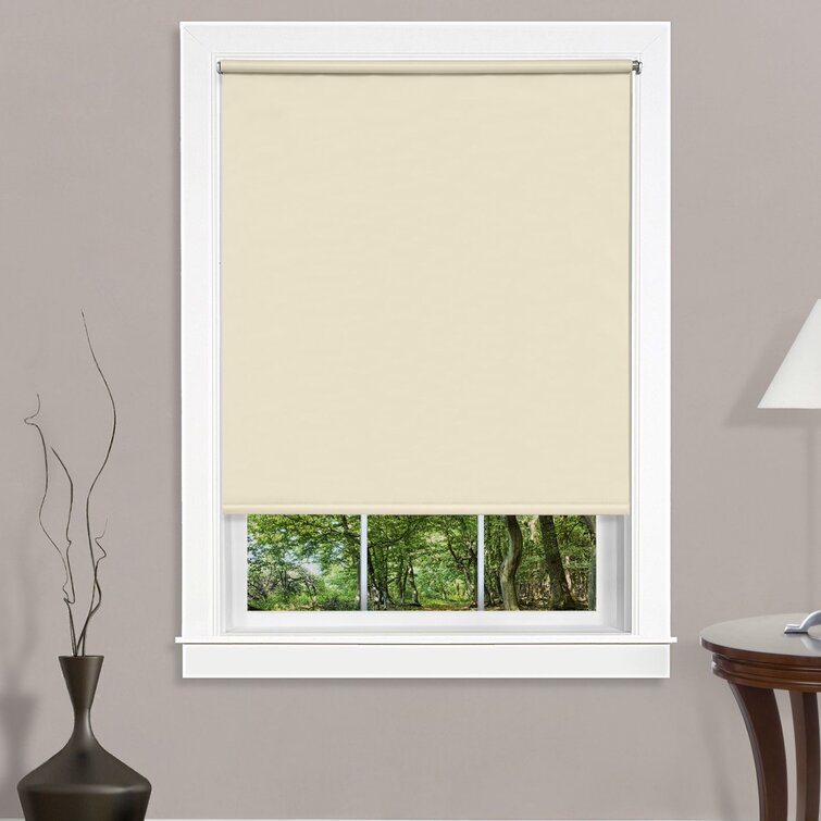 Vitra Cream Off-White Made To Measure Plain Blackout Complete Roller Blind 